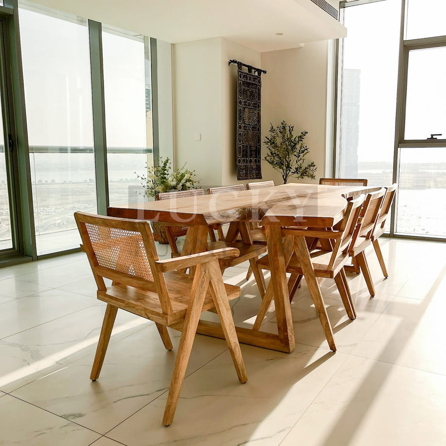 Live edge mango wood dining table