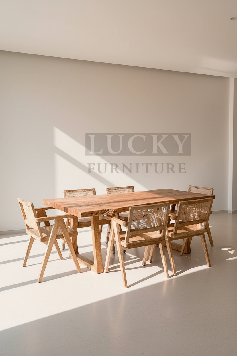 Live edge mango wood dining table