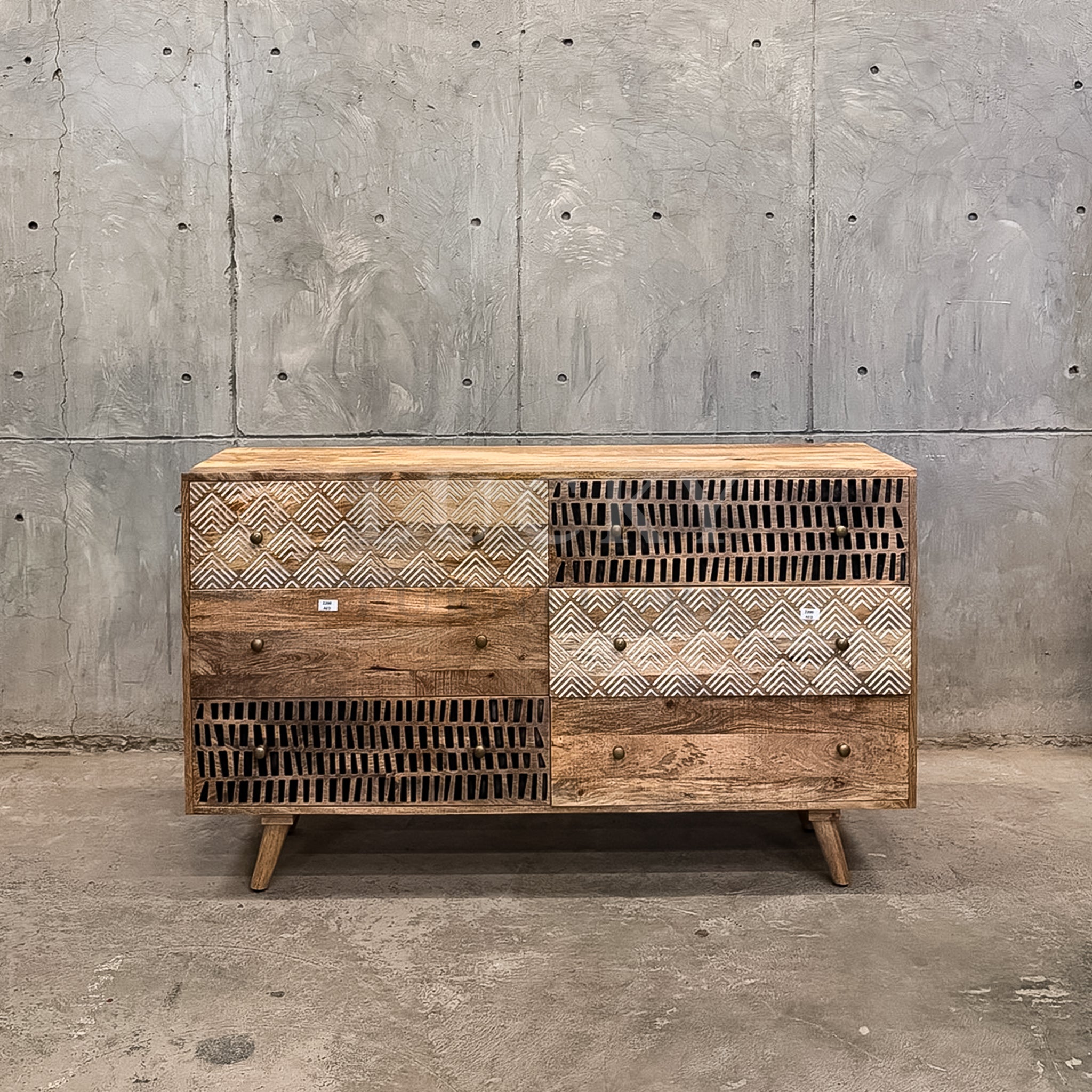 Tribal pattern chest of drawers