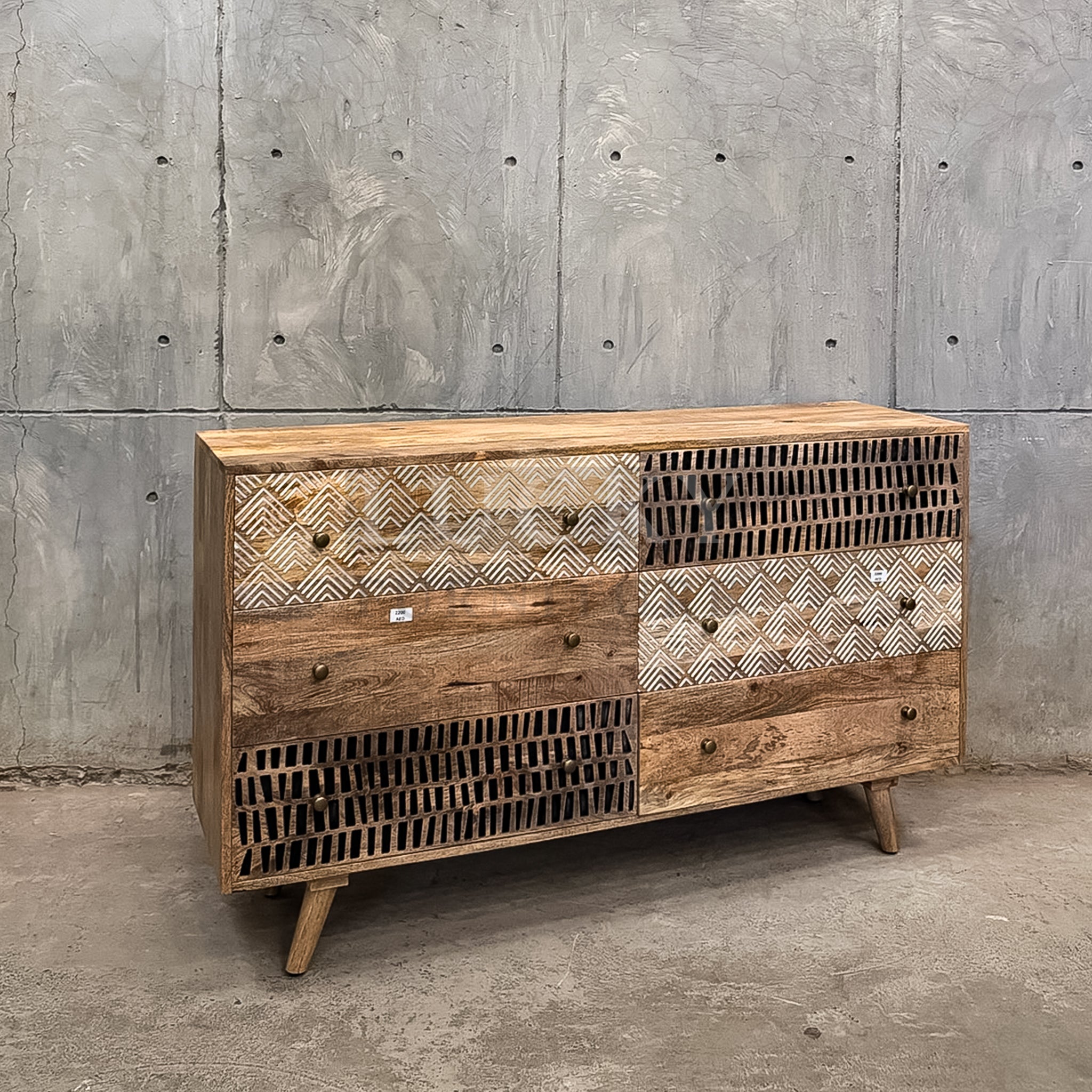 Tribal pattern chest of drawers