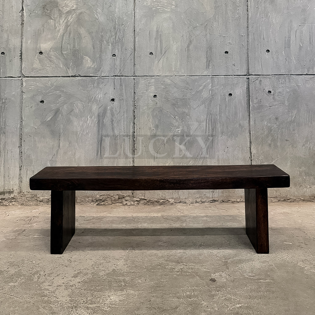 Mango wood bench brown color