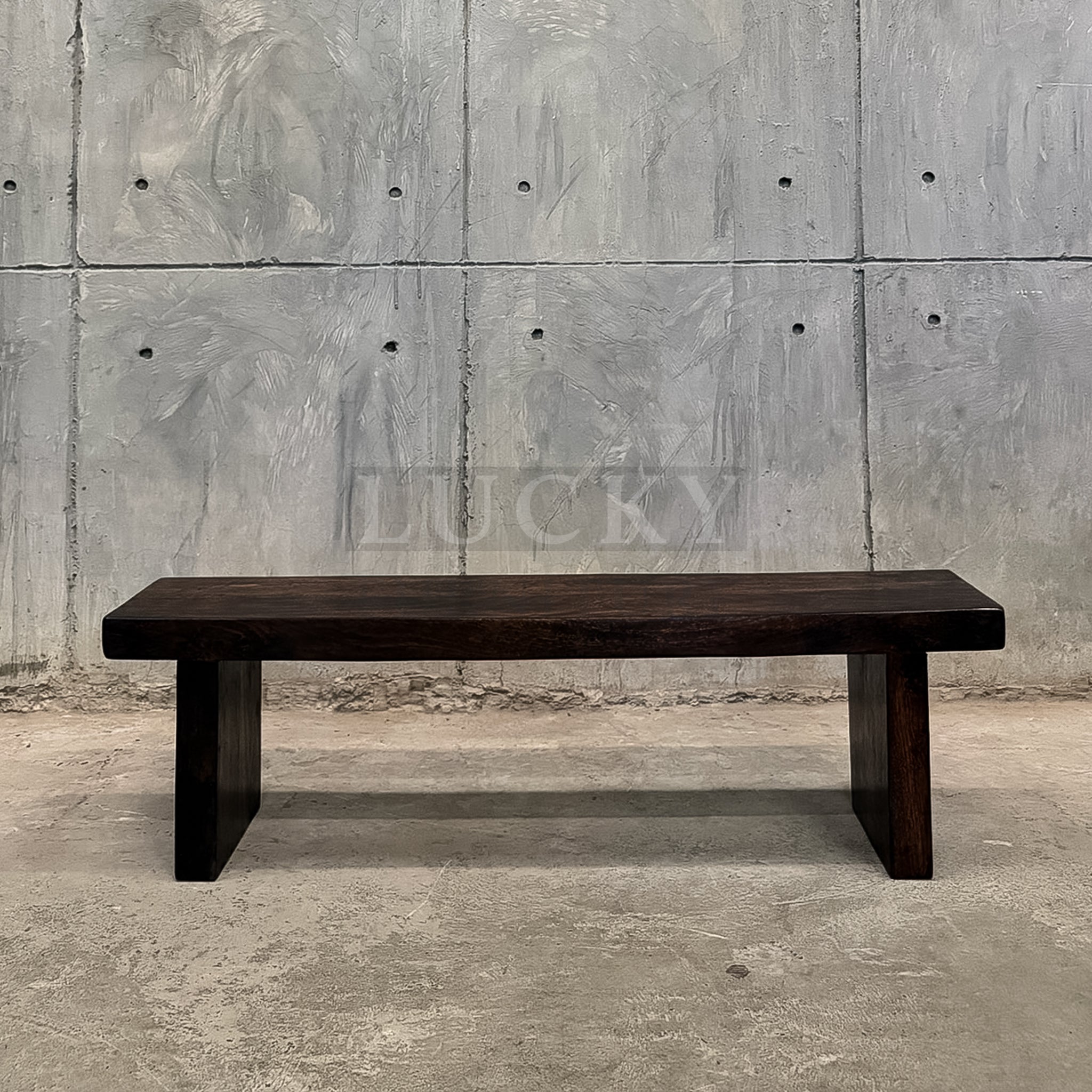 Mango wood bench brown color