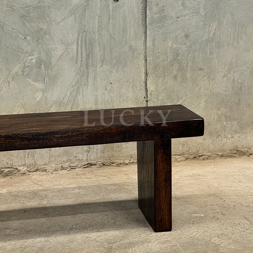Mango wood bench brown color