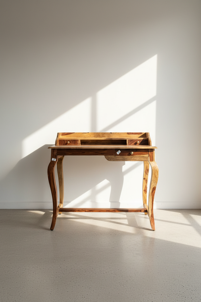 Rosewood curved legs desk