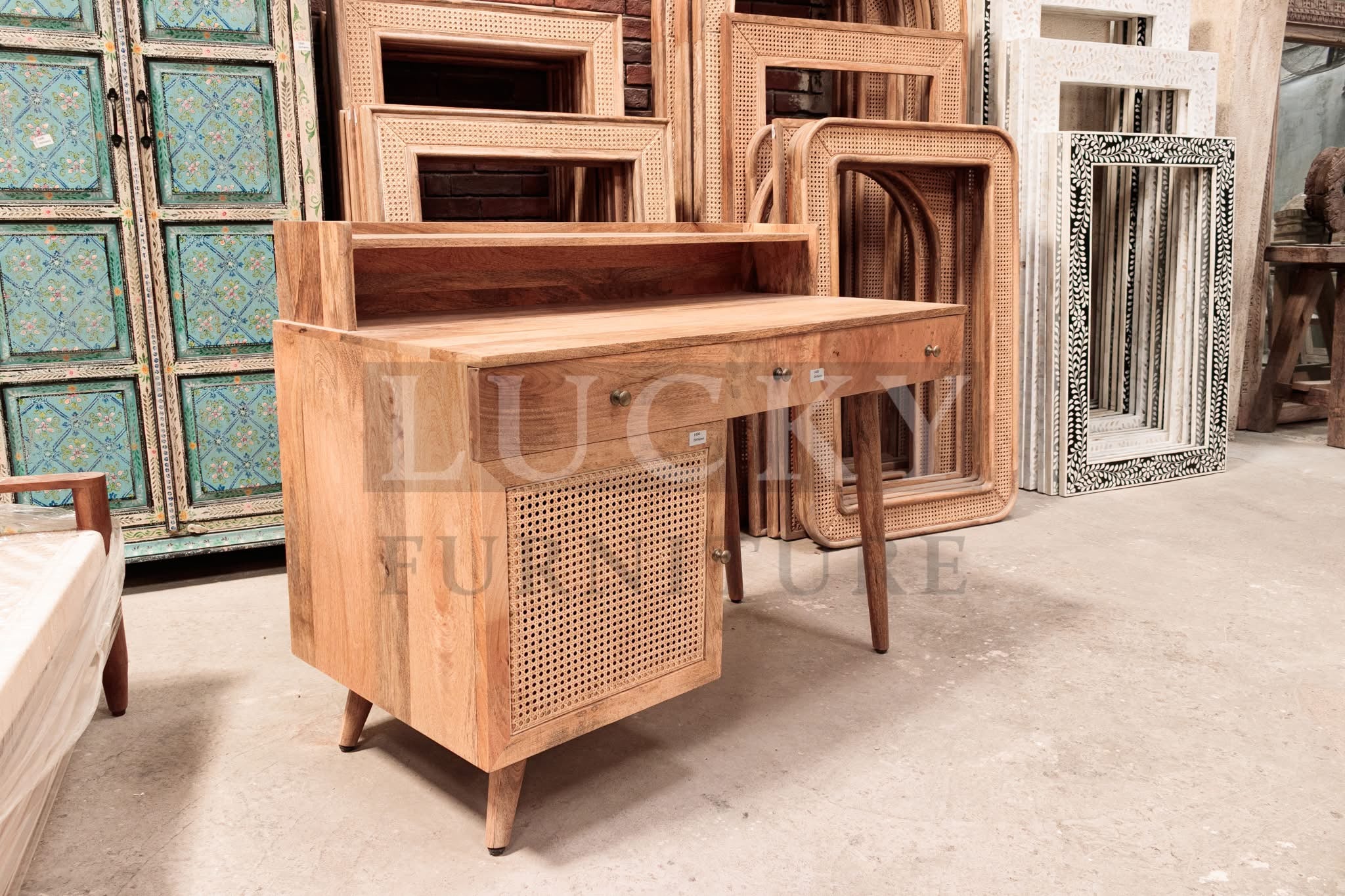 Rattan desk