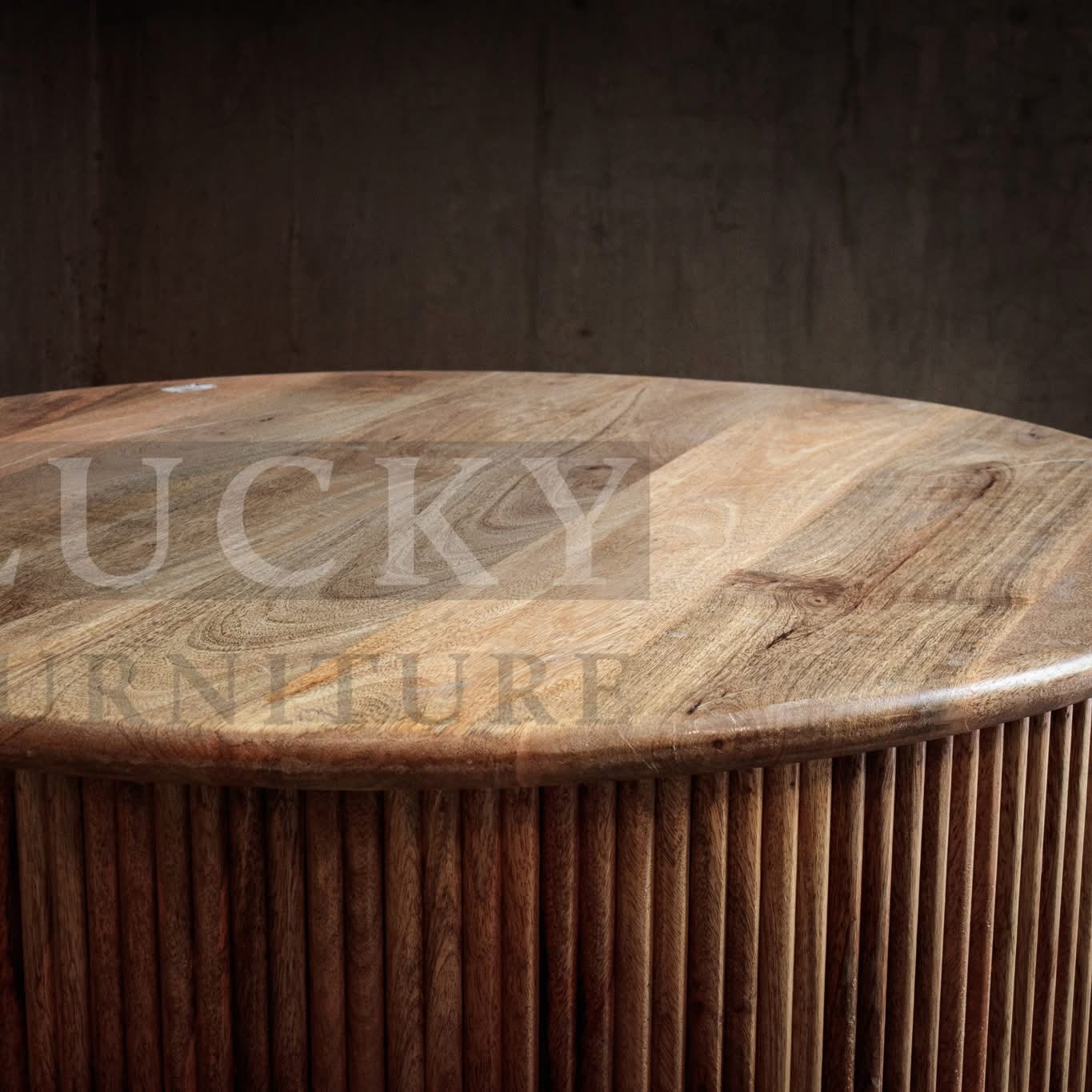 Fluted round coffee table
