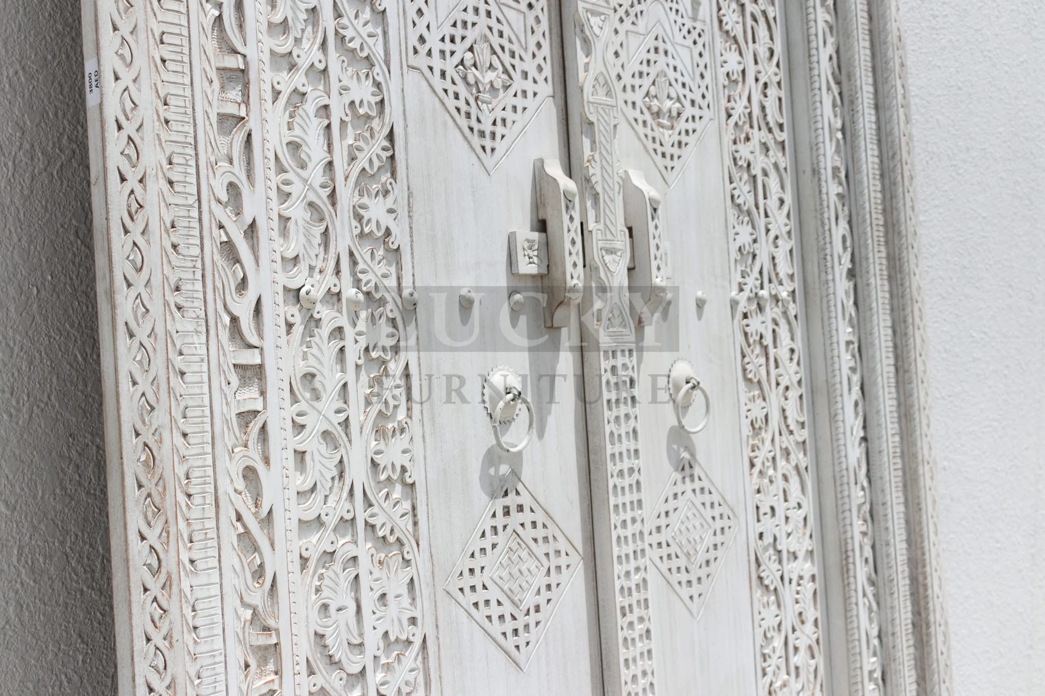 White wash mango wood door