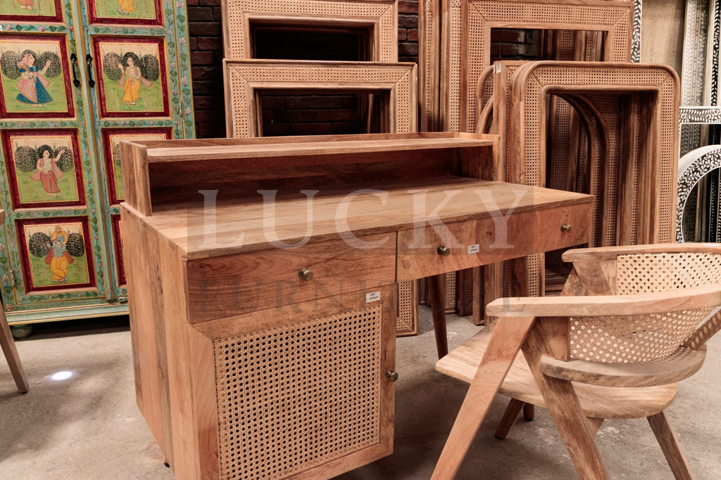 Rattan desk