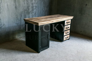 Mango wood and metal desk