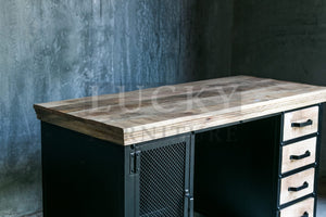 Mango wood and metal desk
