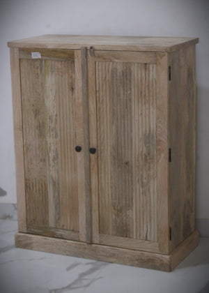 Fluted bar cabinet