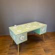 Load image into Gallery viewer, Sage green mother of pearl inlay desk
