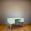 Load image into Gallery viewer, Sage green mother of pearl inlay desk
