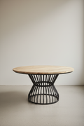 Mango wood Dining table with KLOUVI Base