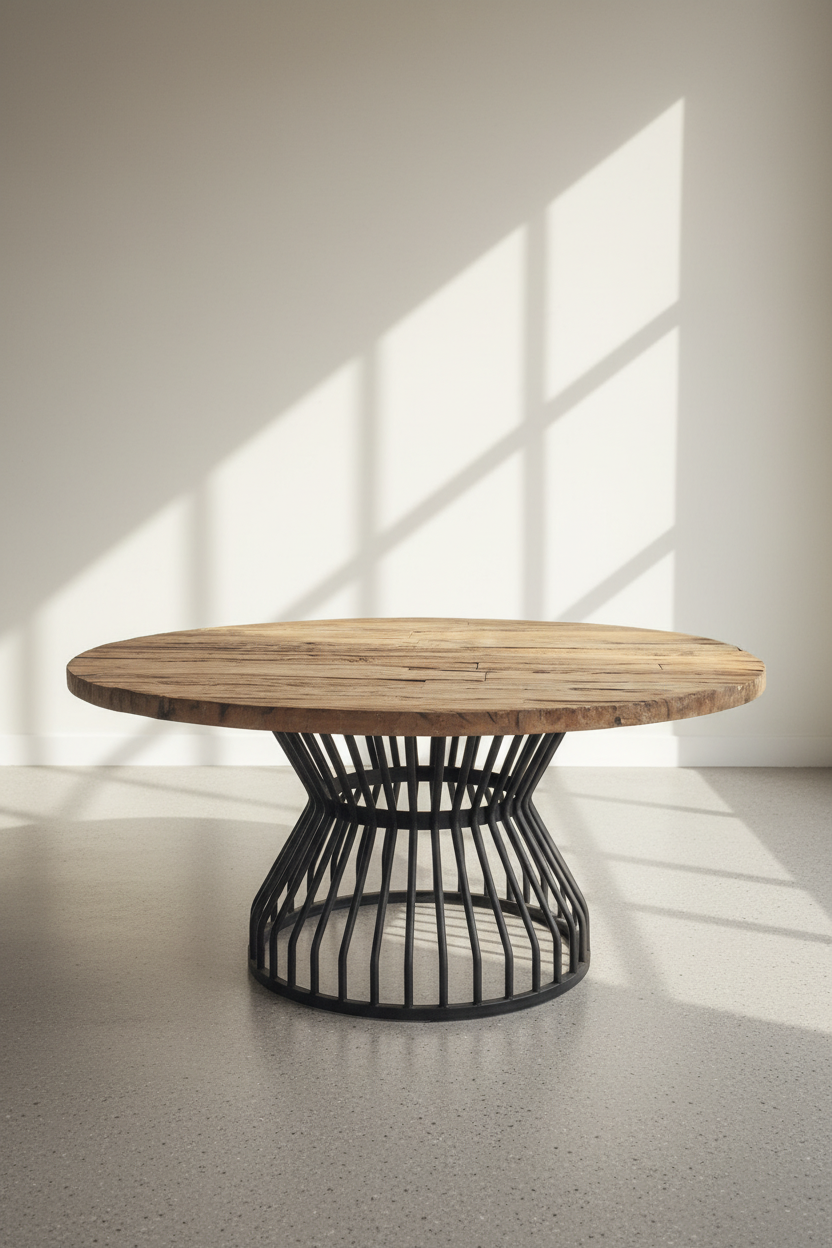 Railway Dining table with KLOUVI Base