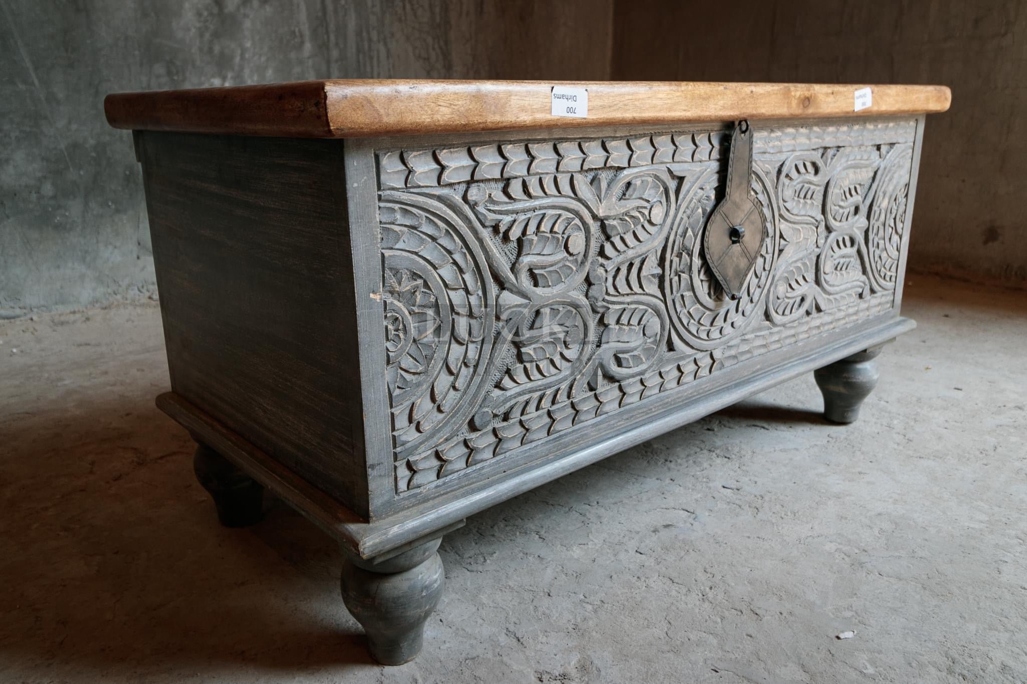 Grey carved box