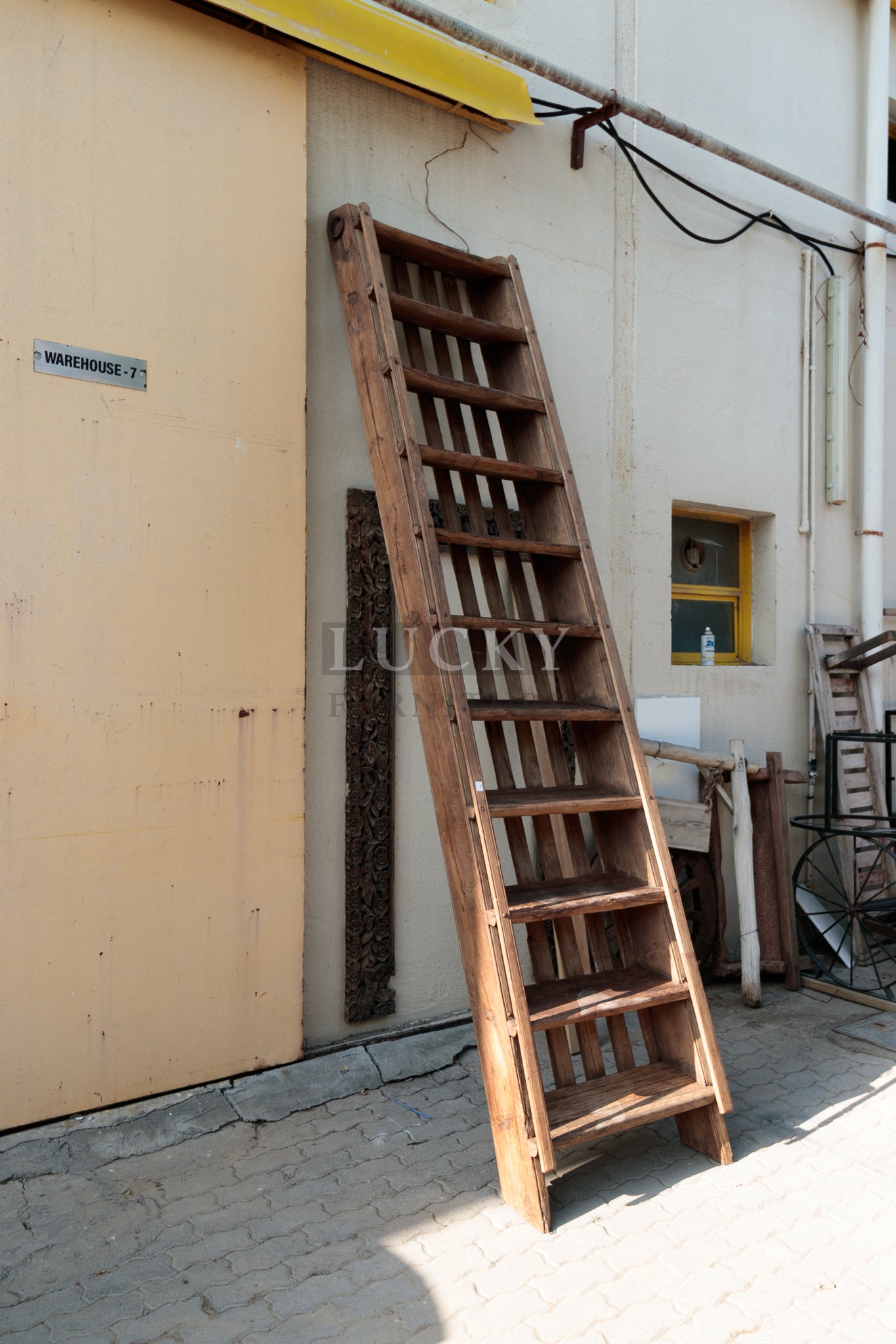 Old staircase bookshelf/decor