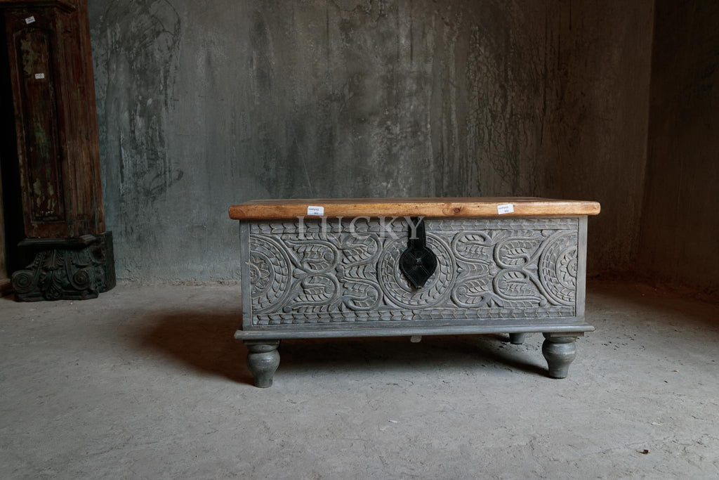 Grey carved box