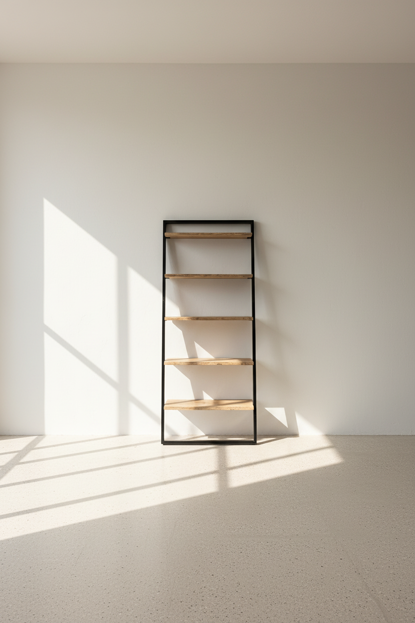 Leaning shelf