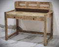 High back rattan desk