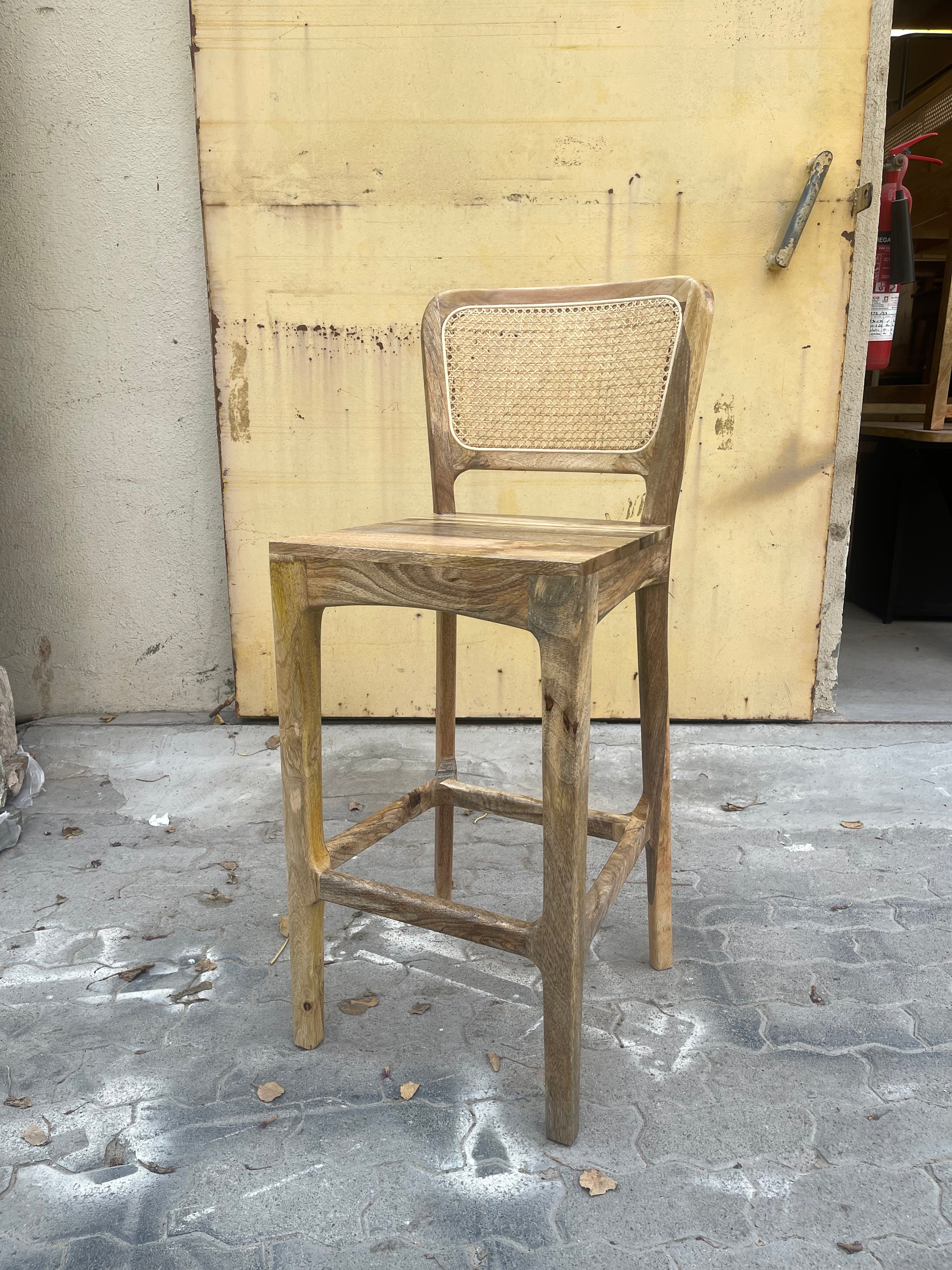 Rattan bar stool