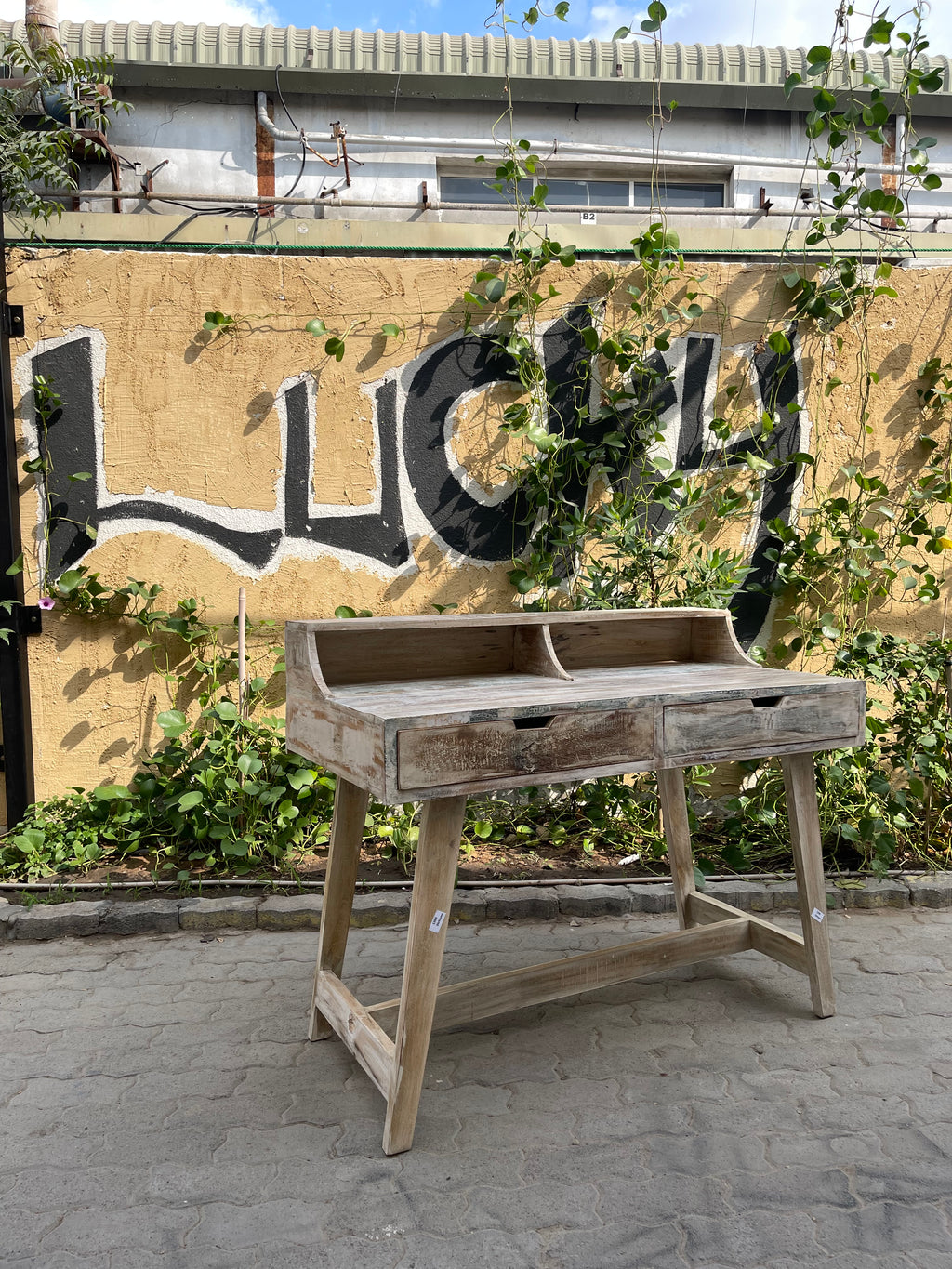 Reclaimed wood desk