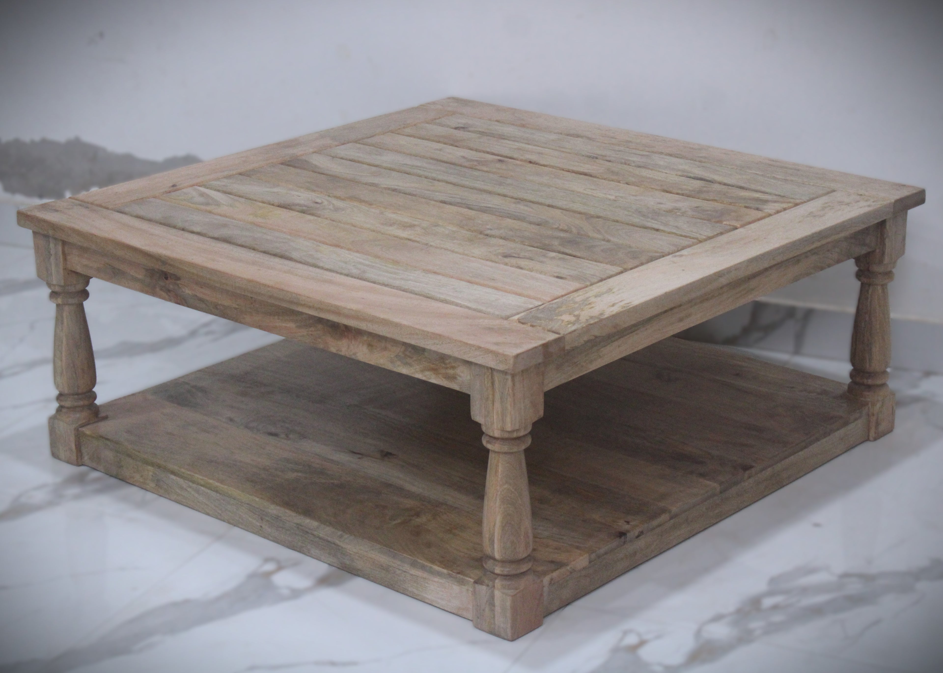 Trestle base coffee table