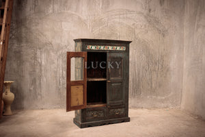 Vibrant vintage glass cabinet