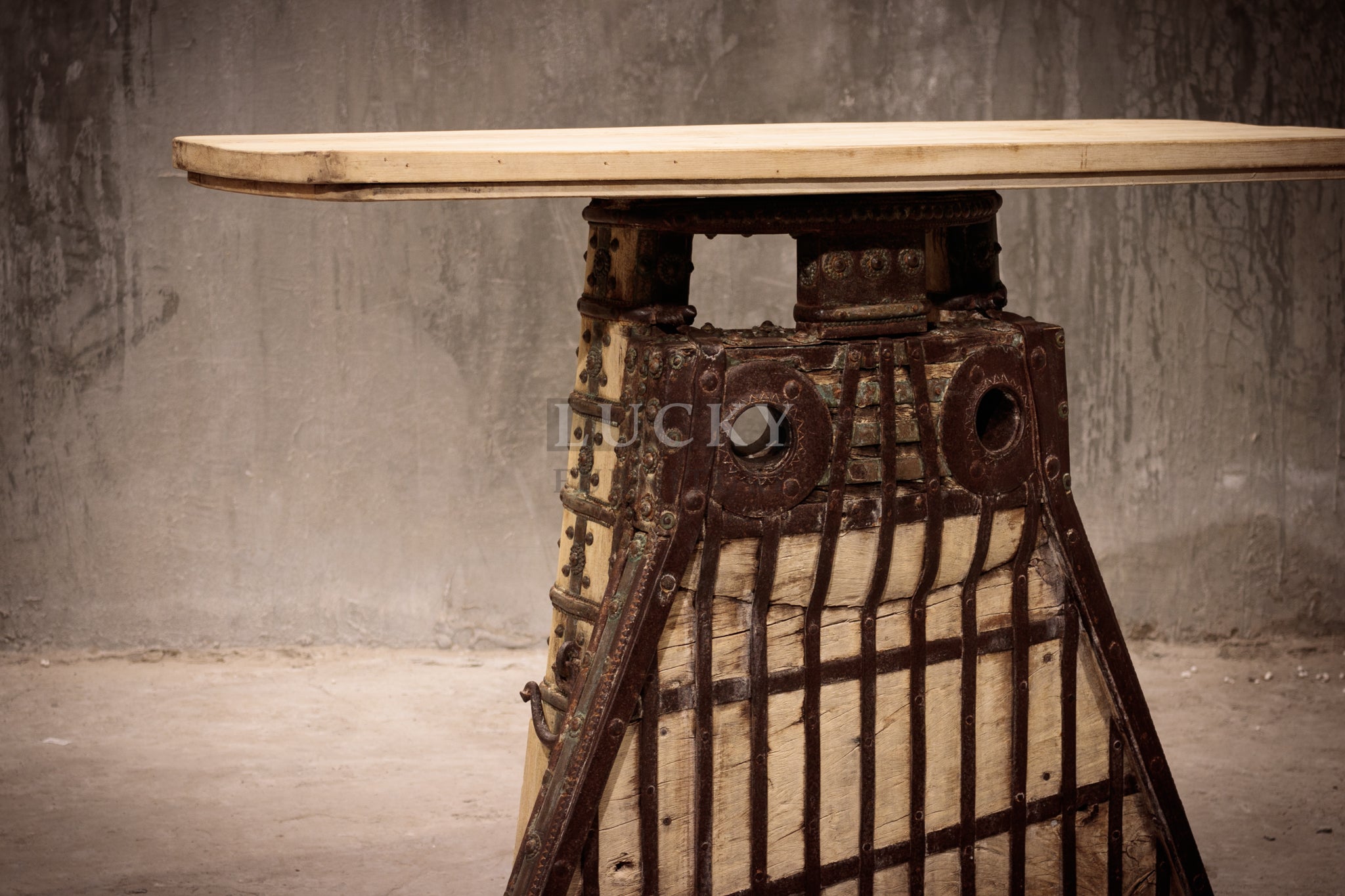 Old Ox cart console