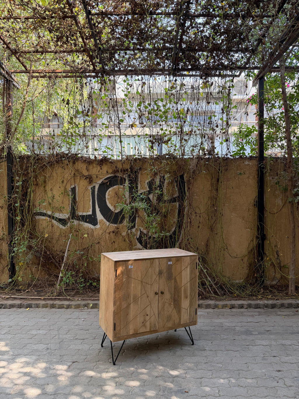 Brass inlay sideboard