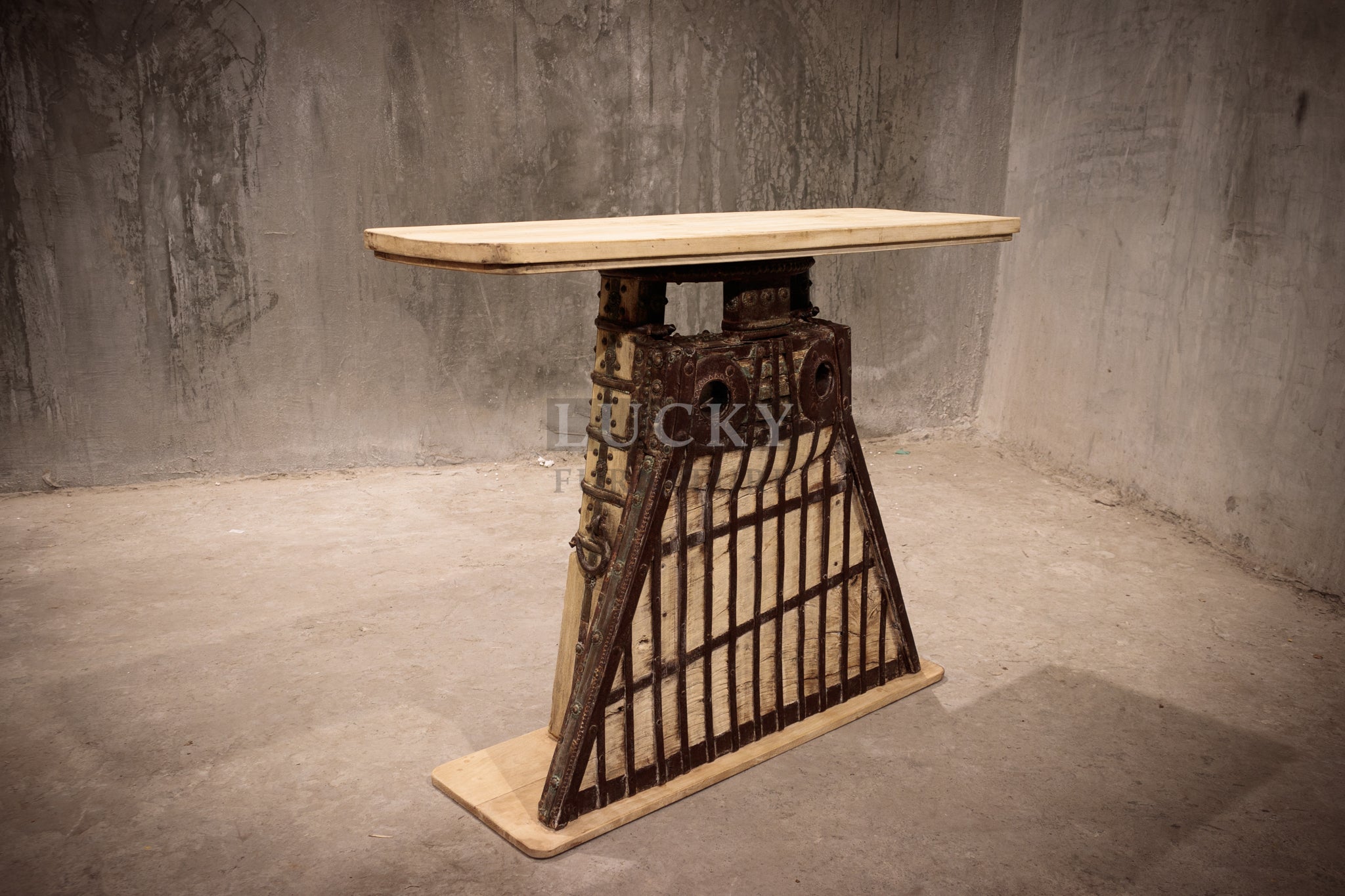 Old Ox cart console