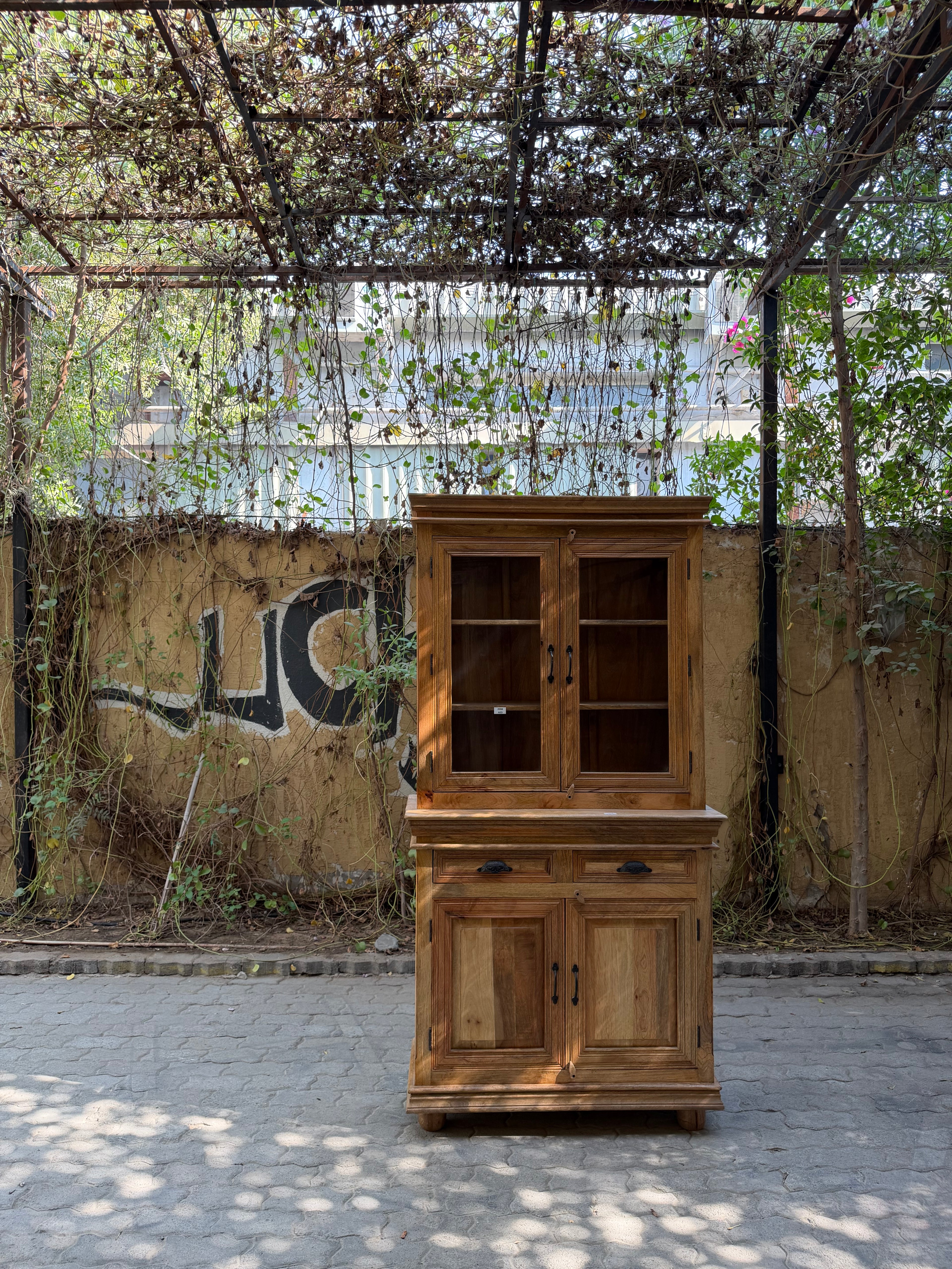 Farmhouse style glass cabinet