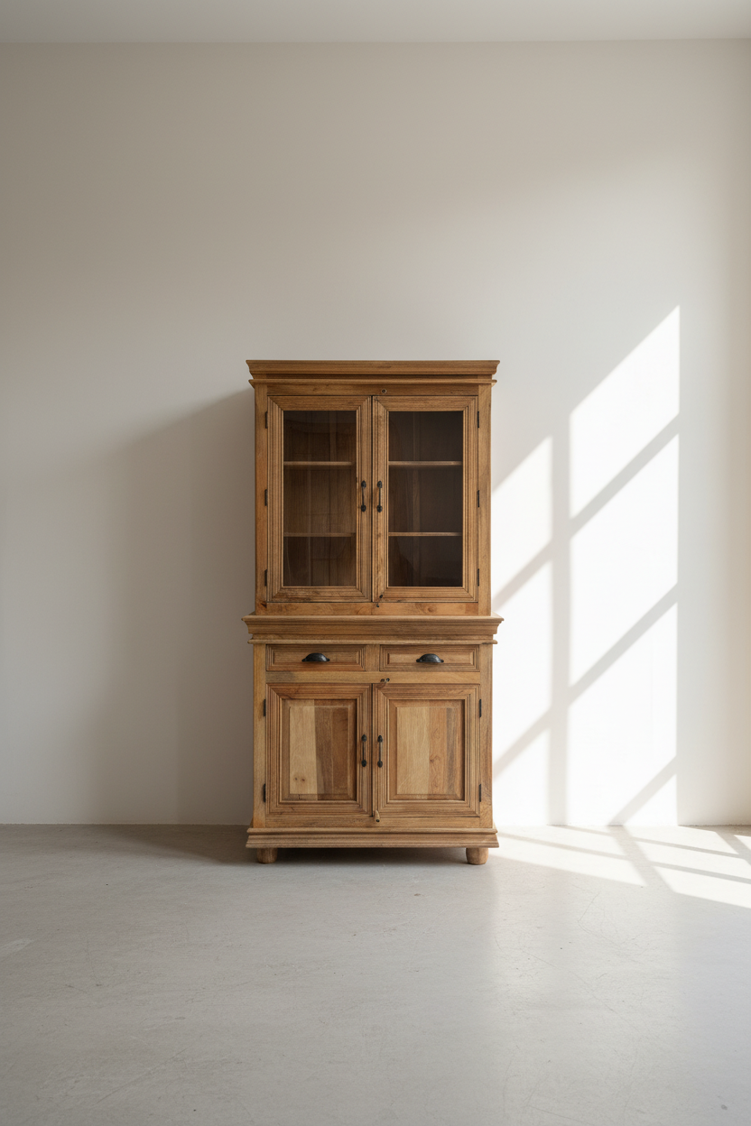 Farmhouse style glass cabinet