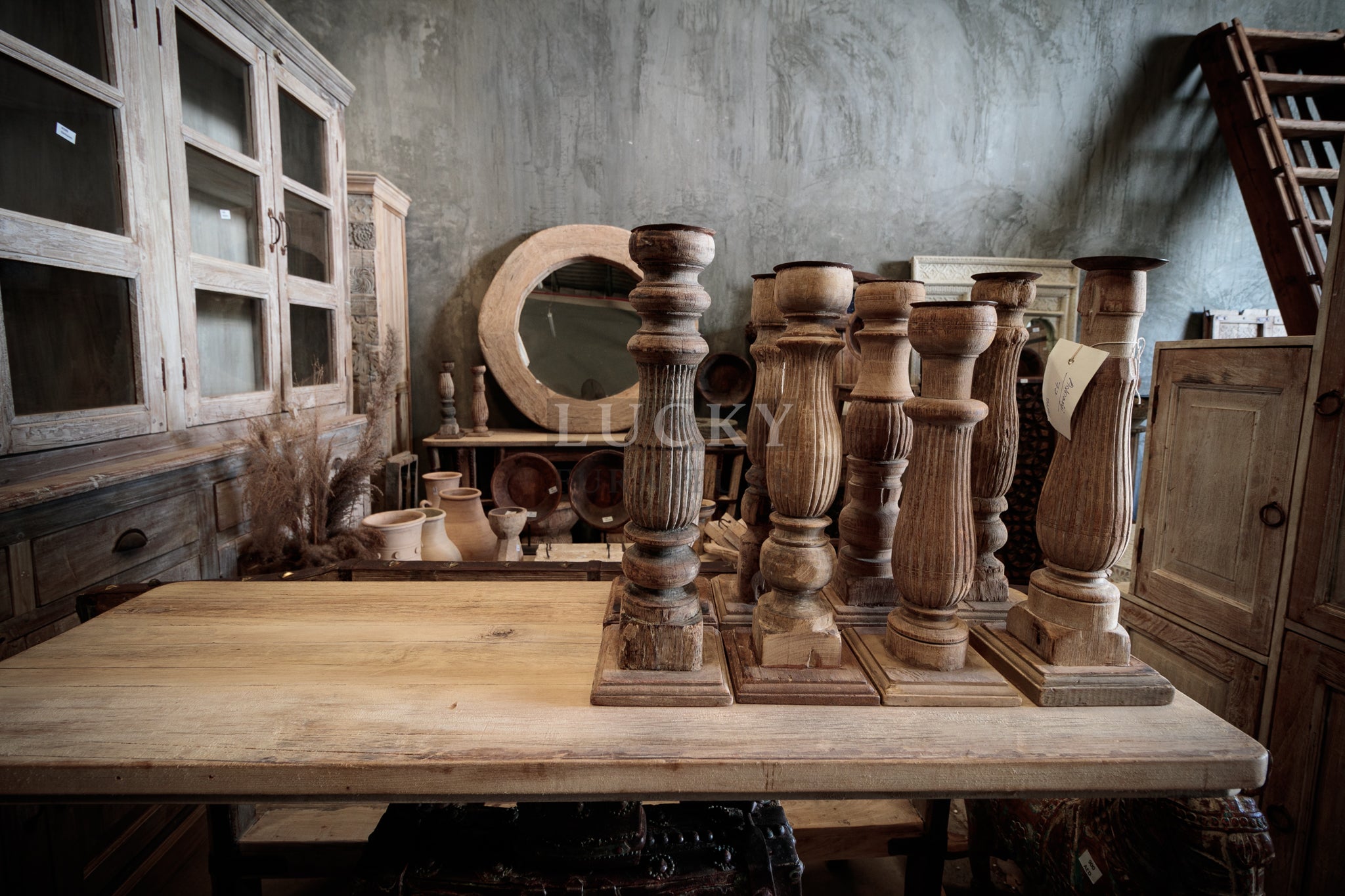 Old candle stands