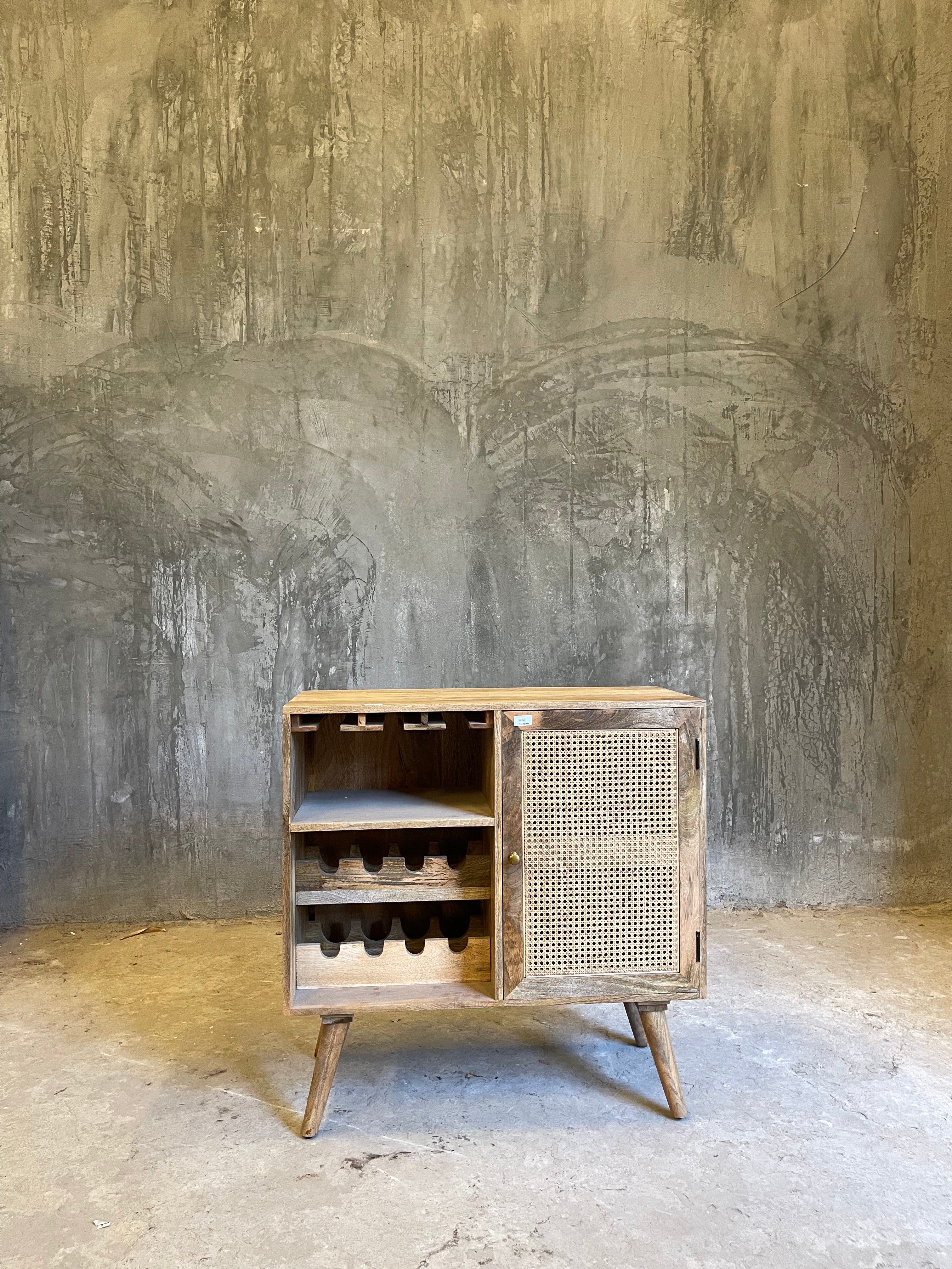 Rattan bar sideboard