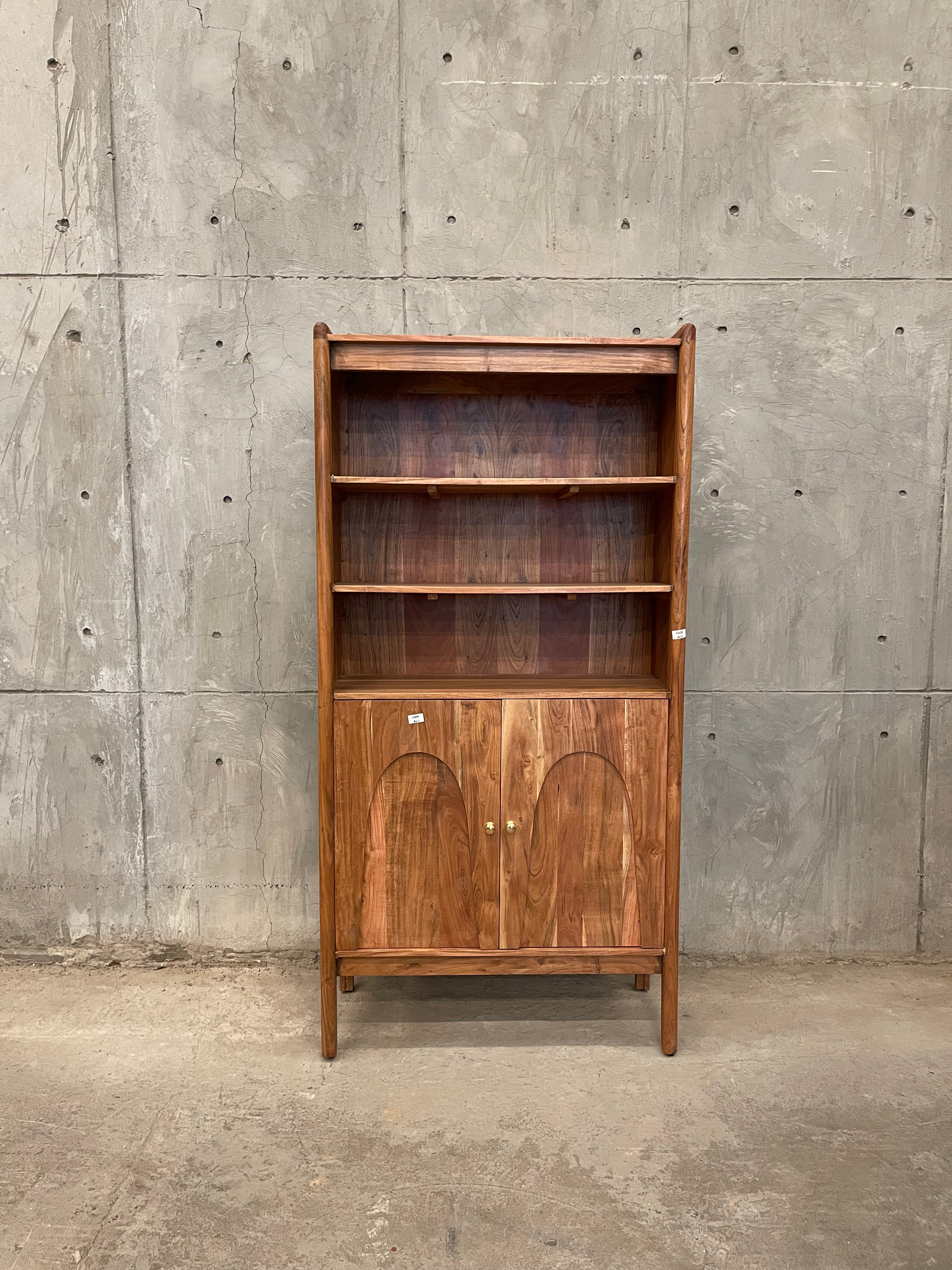Acacia wood bookshelf
