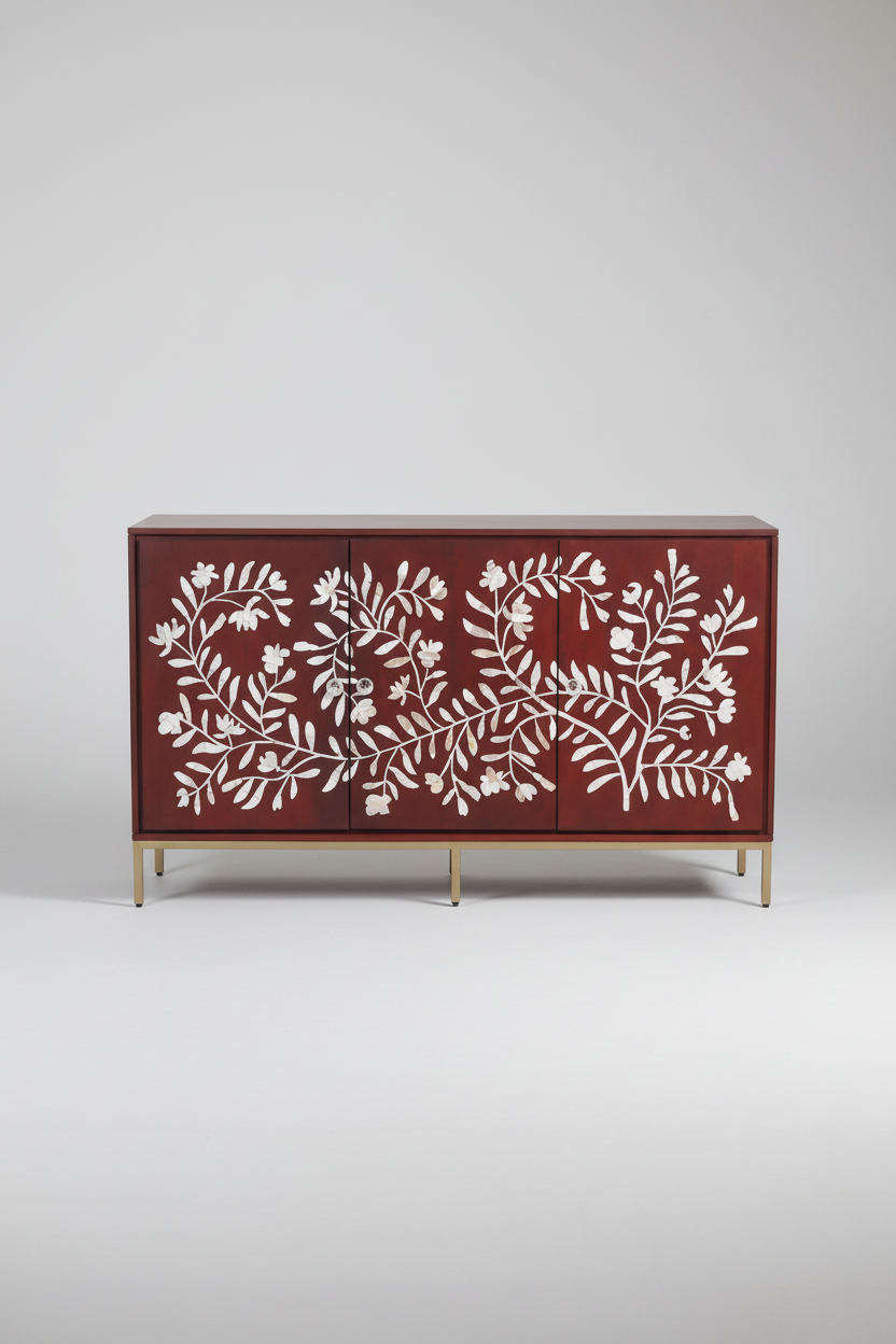 Mother of pearl inlay sideboard