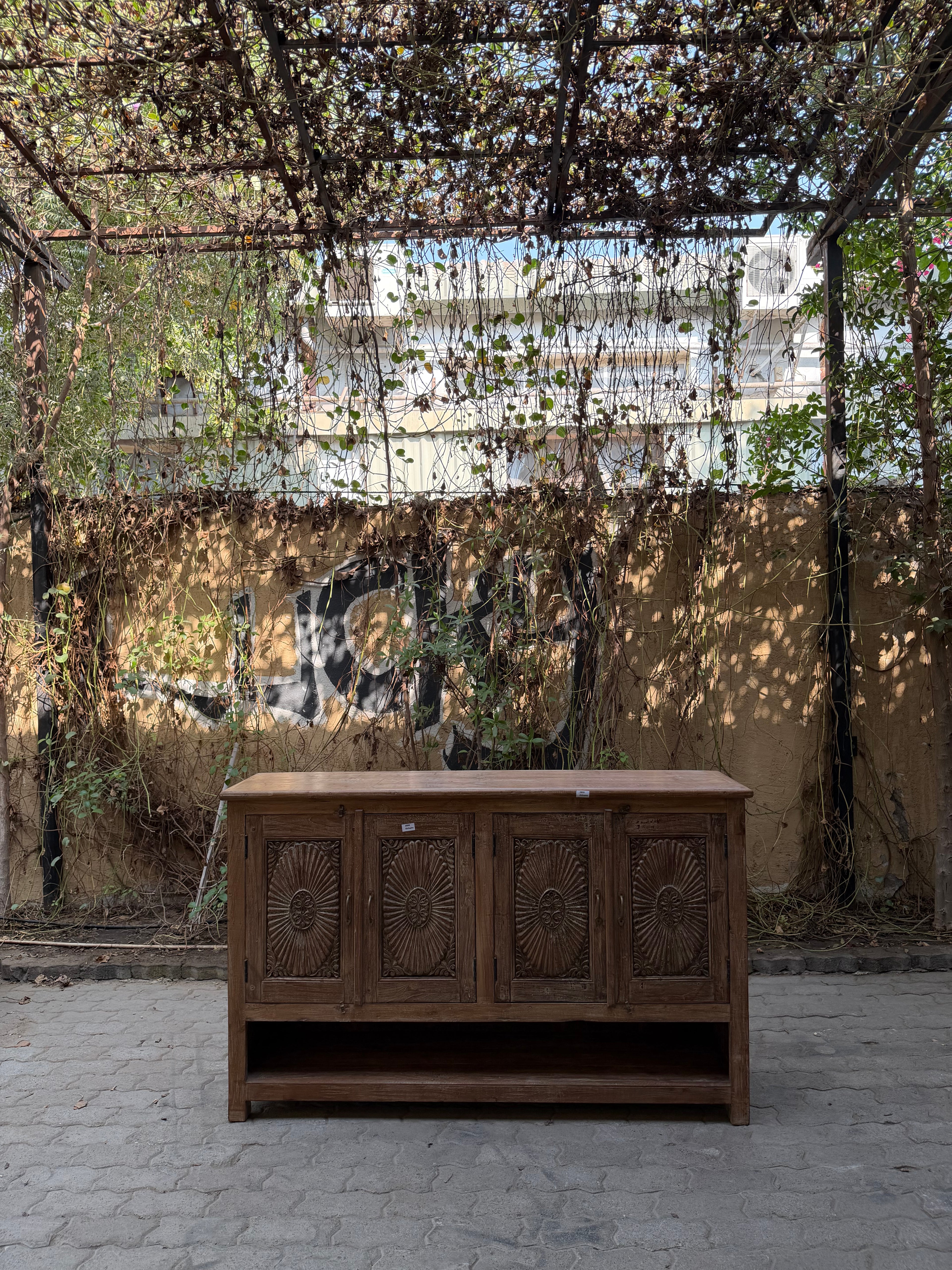 Sun Carved Sideboard