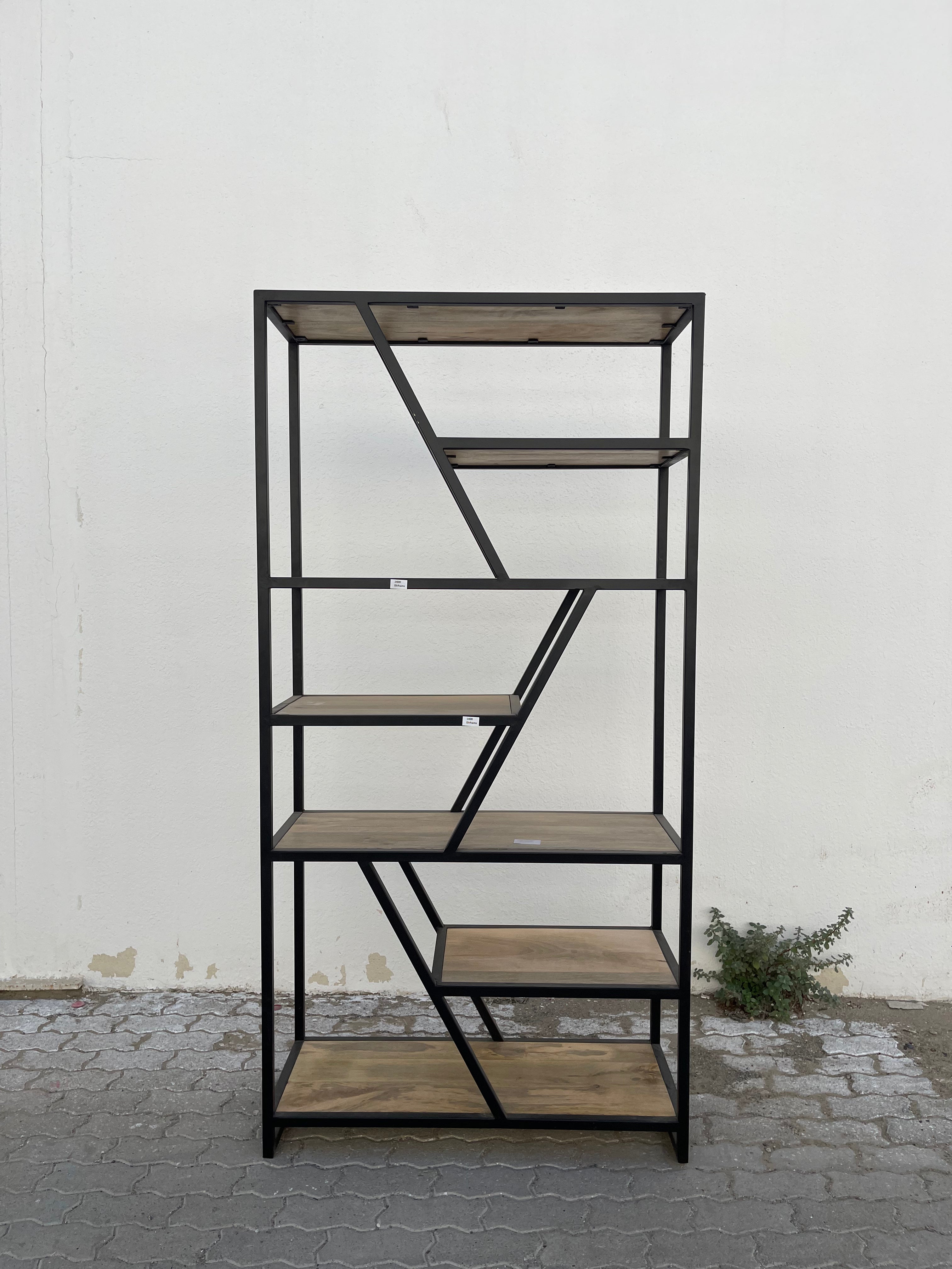 Shelf Diagonal Metal and wood shelf Diagonal | Buy in UAE | Lucky Furniture Sharjah