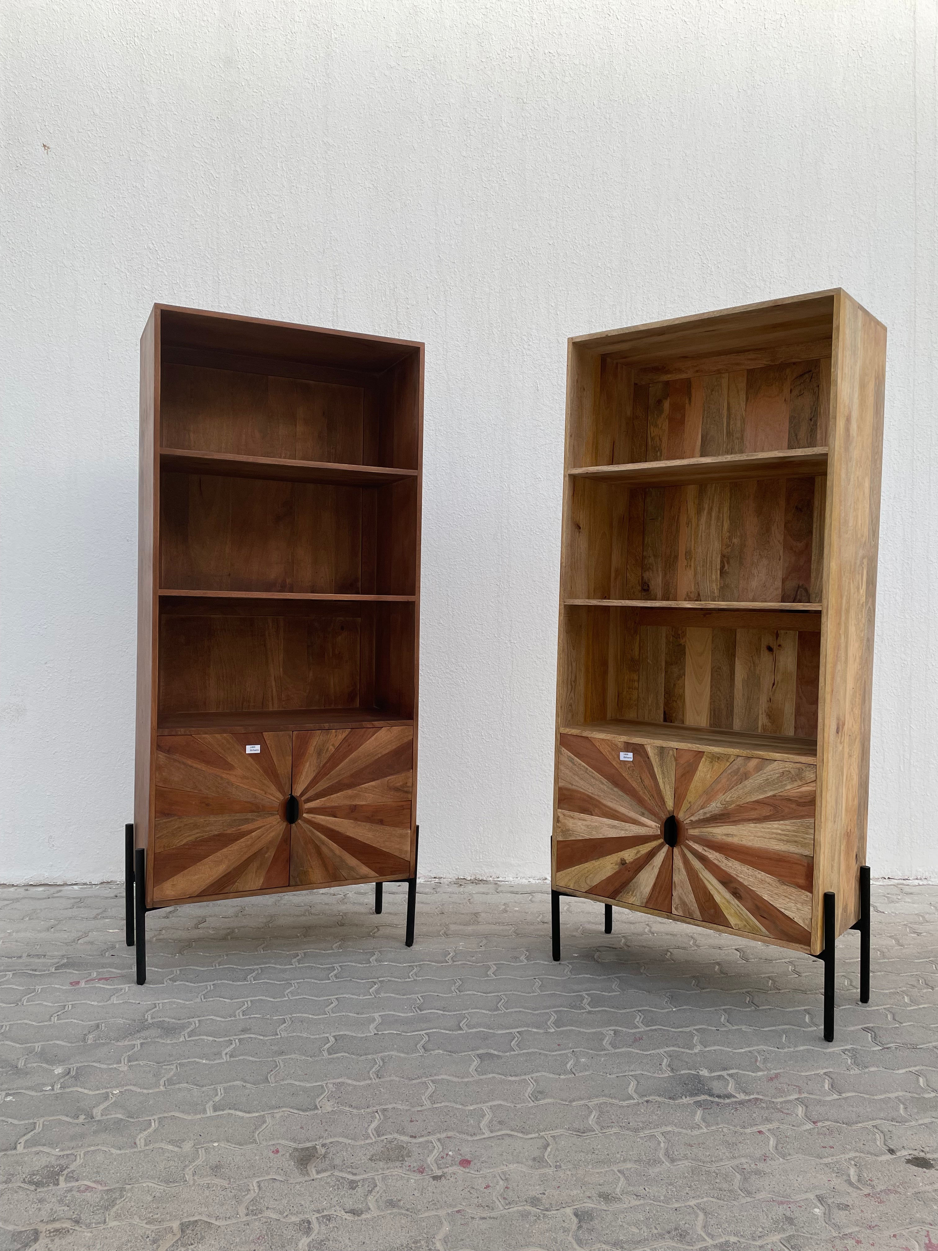 Sunburst mango wood shelf