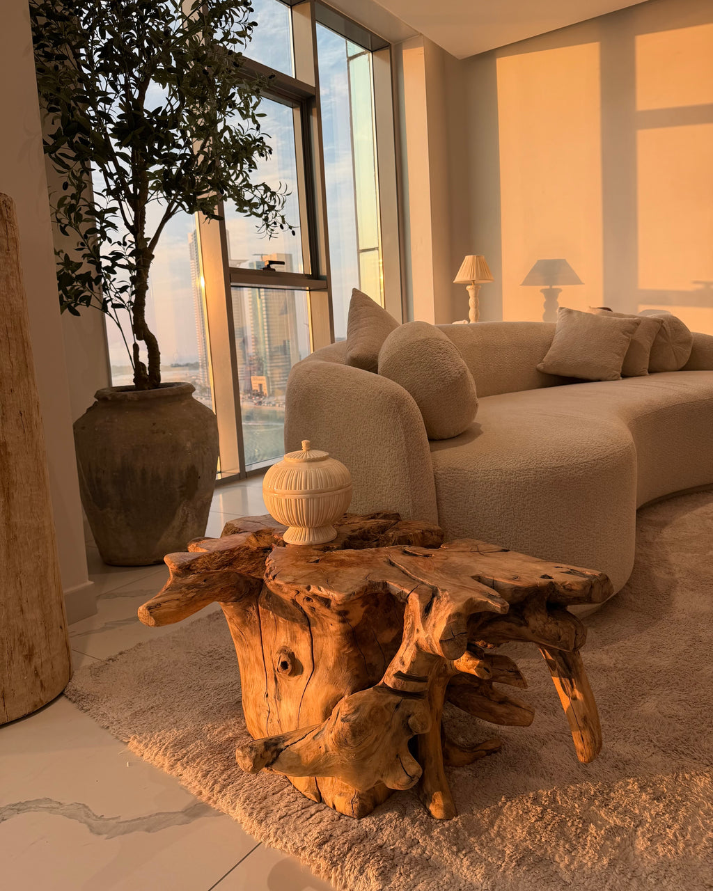 Tree root side table