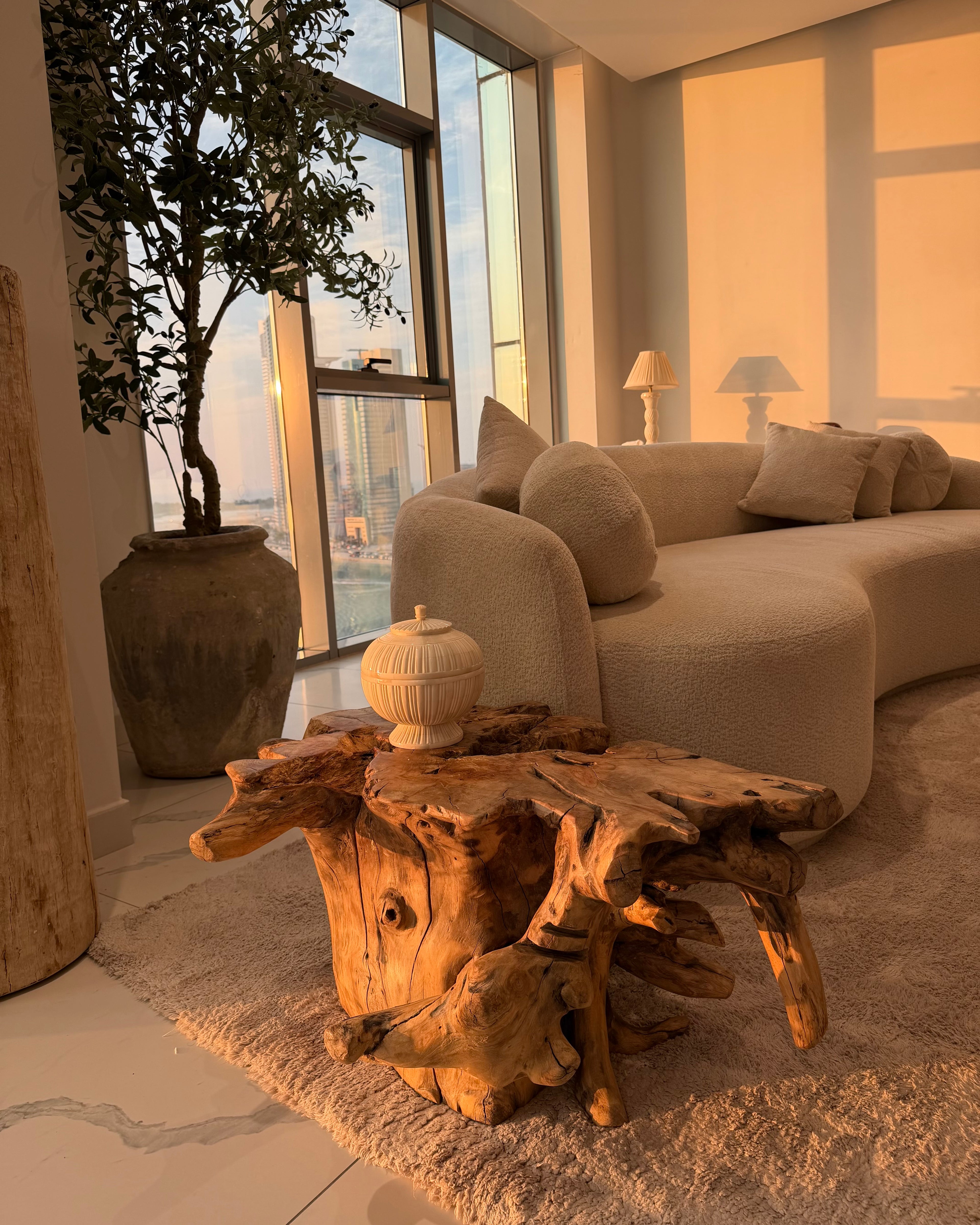 Tree root side table