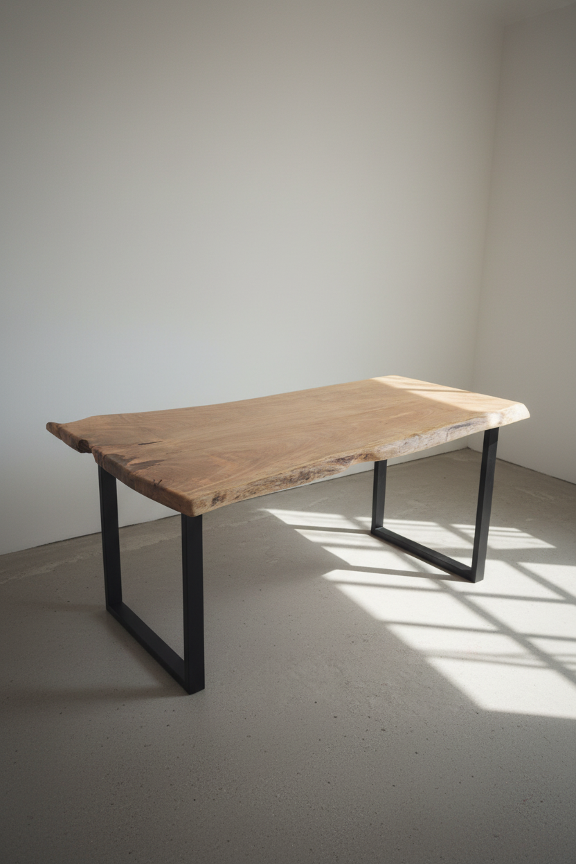 Mango Wood Live Edge Dining Table U Legs