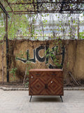 Herringbone pattern sideboard
