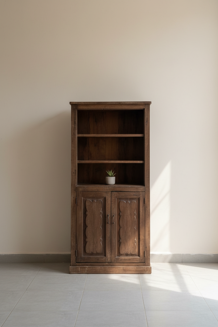 Vintage Teak wood bookshelf