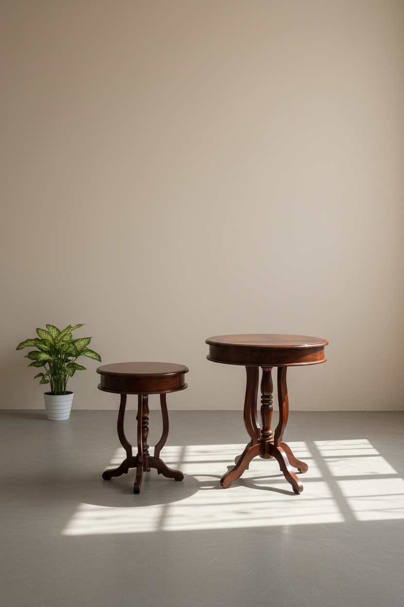 Pedestal round sidetable