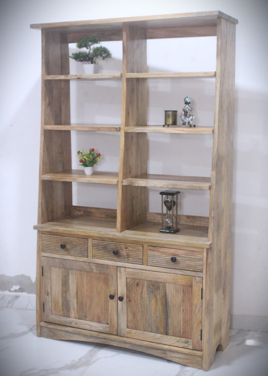 Fluted bookshelf