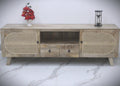 Organic rattan tv stand