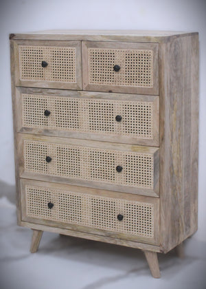 Rattan drawchest
