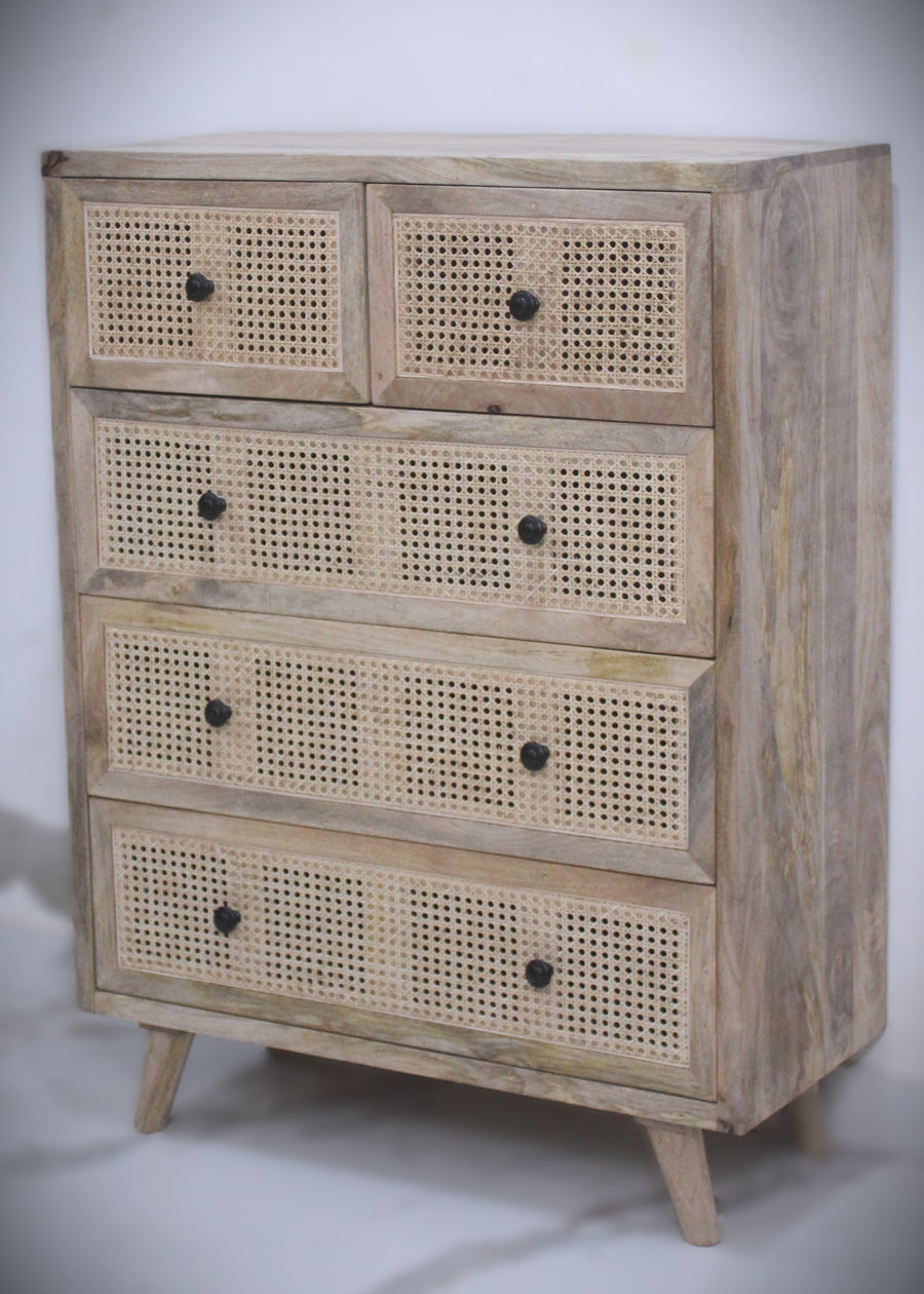 Rattan drawchest